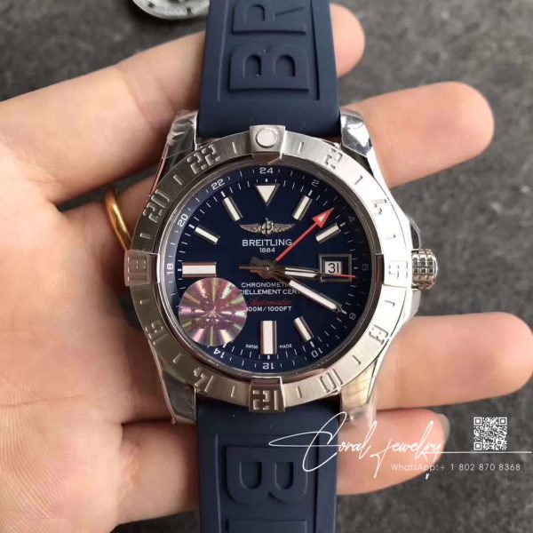 Replica Breitling Avenger Ii Gmt A3239011bc35170a Gf Factory Blue Dial (1)