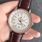 Replica Breitling Navitimer 1 U17326211g1p2 V7 Factory Brown Strap (2)