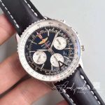 Replica Breitling Navitimer Gmt Ab044121bd24441xa20ba.1 Jf Factory Black Dial (2)