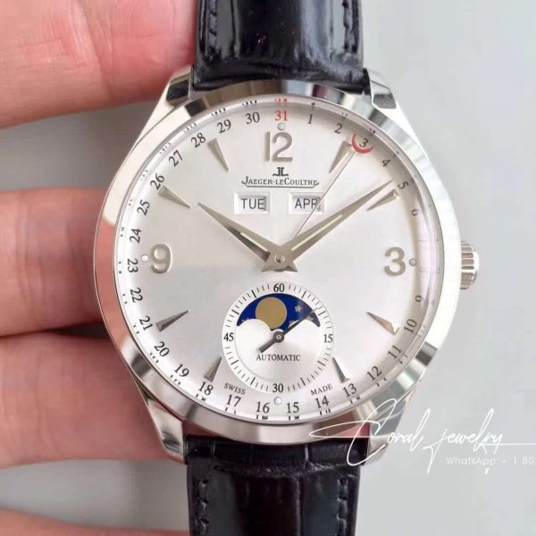 Replica Jaeger Lecoultre Master Calendar 1558420 Km Factory Silver Dial 39mm (1)