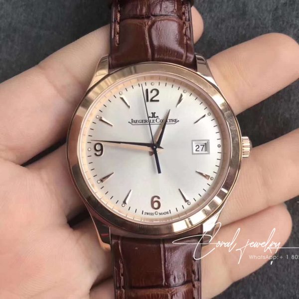 Replica Jaeger Lecoultre Master Control Date Q1542520 Zf Factory 18k Rose Gold White Dial (1)