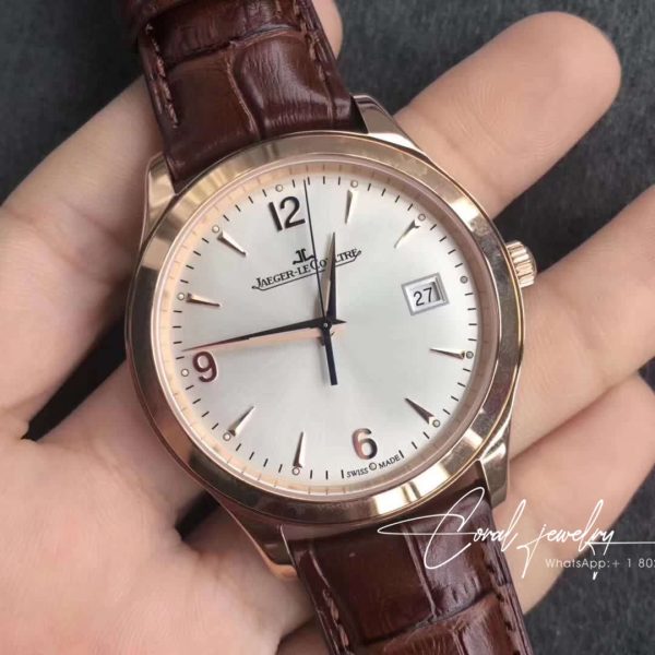 Replica Jaeger Lecoultre Master Control Date Q1542520 Zf Factory 18k Rose Gold White Dial (2)