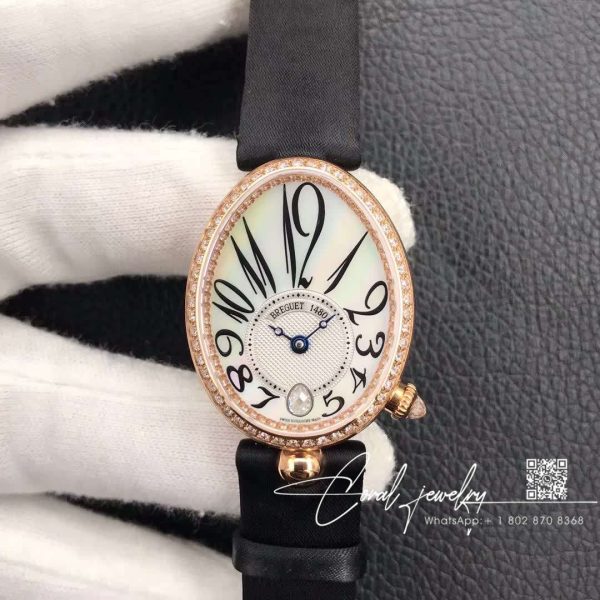 Replica Breguet Reine De Naples 8918br58864d00d Ladies Zf Factory 18k Rose Gold Mother Of Pearl Dial (1)