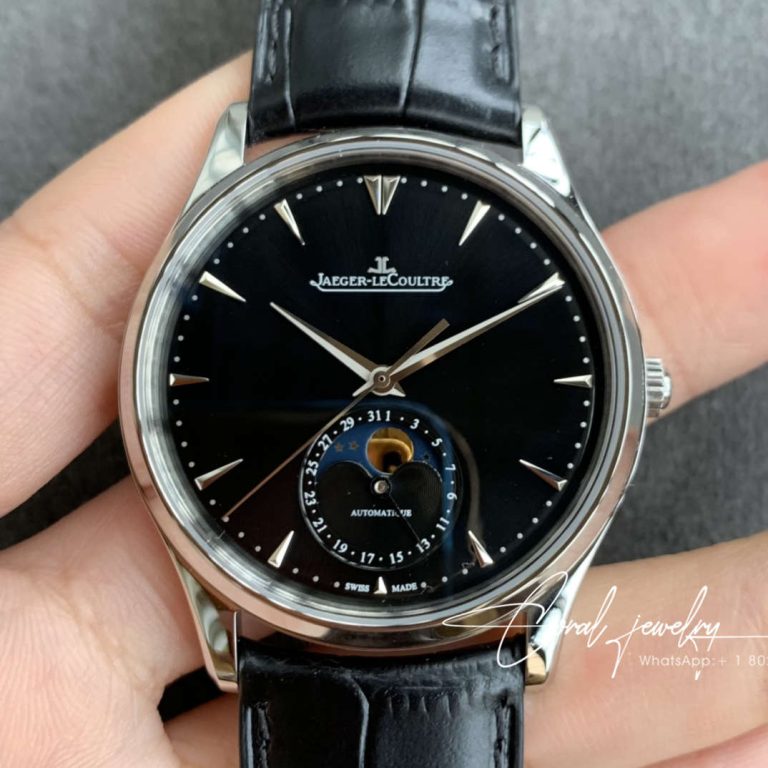 Replica Jaeger Lecoultre Master Ultra Thin Moon 1368470 Zf Factory Black Dial (1)