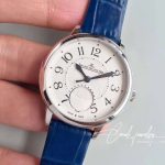 Replica Jaeger Lecoultre Rendez Vous 3448420 Blue Leather Strap White Dial (3)