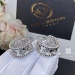 Van Cleef & Arpels Perlée Clovers Hoop Earrings White Gold, Diamond Vcaro2ml00 (2)