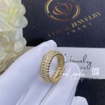 Van Cleef & Arpels Perlée Diamonds Ring, 1 Row Yellow Gold, Diamond Vcarp4e100 (6)