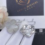 Van Cleef & Arpels Magic Alhambra Earrings 18k White Gold, Mother Of Pearl Vcara43700 (6)