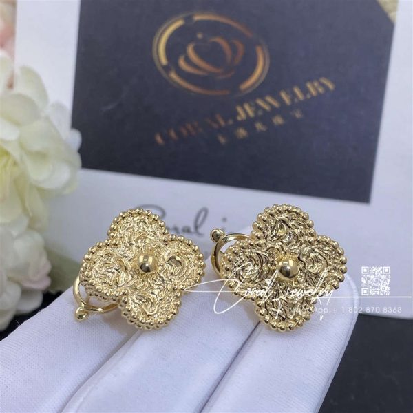 Van Cleef & Arpels Magic Alhambra Earrings 18k Yellow Gold Vcaro1ii00 (1)