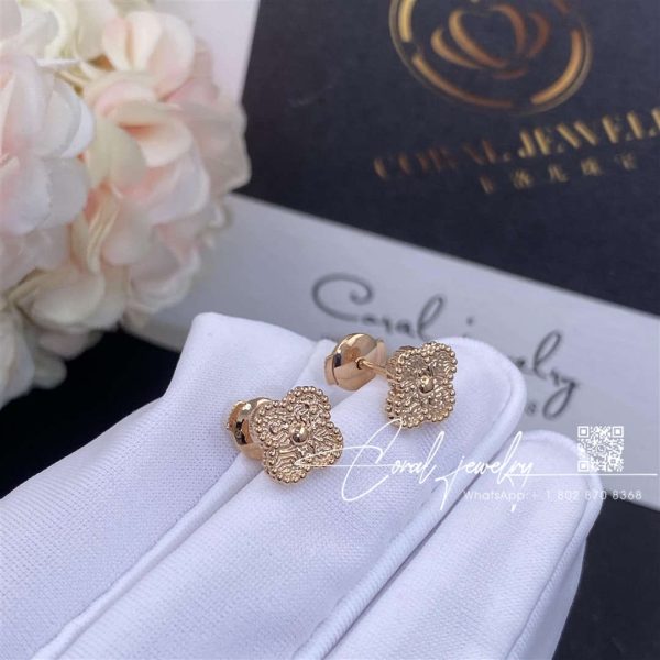 Van Cleef & Arpels Sweet Alhambra Earstuds Rose Gold Vcaro8db00 (1)