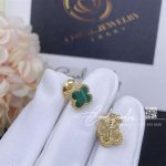 Van Cleef & Arpels Sweet Alhambra Earstuds Yellow Gold, Malachite (1)