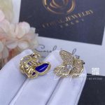 Van Cleef & Arpels Two Butterfly Earrings Yellow Gold, Diamond, Lapis Lazuli Vcarp3do00 (3)