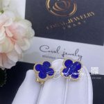 Van Cleef & Arpels Vintage Alhambra Earrings Yellow Gold, Lapis Lazuli (3)