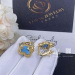 Van Cleef & Arpels Vintage Alhambra Earrings Yellow Gold, Turquoise (4)