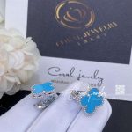 Van Cleef & Arpels Vintage Alhambra Earrings White Gold, Turquoise (3)