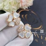 Van cleef & arpels cosmos earrings, small model rose gold, diamond, mother of pearl vcaro5bx00 (4)