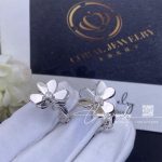 Van Cleef & Arpels Frivole Earrings, Small Model 18k White Gold, Diamond Vcard80200 (4)