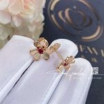 Van Cleef & Arpels Frivole Earrings, Mini Model Rose Gold, Ruby Vcarp7sa00 (1)