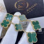 Van Cleef & Arpels Magic Alhambra Earrings, 3 Motifs 18k Yellow Gold, Malachite Vcaro2ag00 (1)