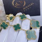 Van Cleef & Arpels Magic Alhambra Earrings, 3 Motifs 18k Yellow Gold, Malachite Vcaro2ag00 (3)