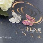 Van Cleef & Arpels Two Butterfly Earrings White Gold, Diamond, Sapphire Vcaro3m600 (3)