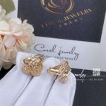 Van Cleef & Arpels Vintage Alhambra Earrings Rose Gold, Diamond Vcarp2r500 (4)