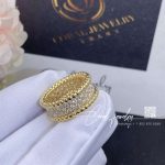 Van Cleef & Arpels Perlée Diamonds Ring, 3 Rows Yellow Gold, Diamond Vcaro3y900 (7)