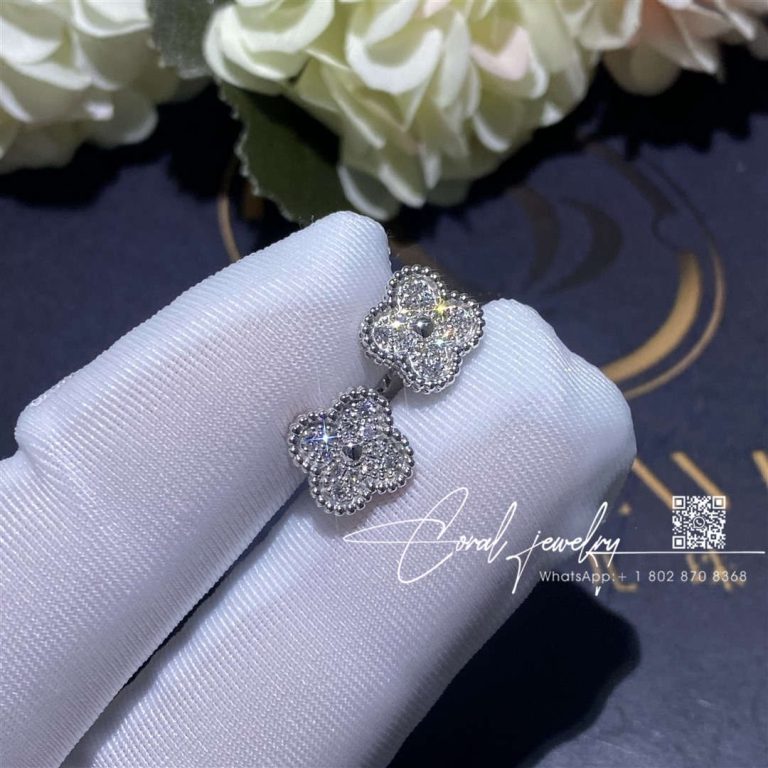 Van Cleef & Arpels Sweet Alhambra Earstuds White Gold, Diamond Vcaro855001 (2)