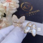 Van Cleef & Arpels Two Butterfly Between The Finger Ring Rose Gold, Diamond, Mother Of Pearl Vcaro7al00 (1)