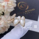 Van Cleef & Arpels Two Butterfly Between The Finger Ring Rose Gold, Diamond, Mother Of Pearl Vcaro7al00 (2)