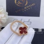 Van Cleef & Arpels Vintage Alhambra Reversible Ring 18k Rose Gold, Carnelian, Diamond Vcarp7u500 (6)