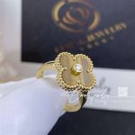 Van Cleef & Arpels Vintage Alhambra Ring Yellow Gold, Diamond, Tiger Eye Vcard40900 (5)