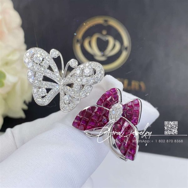 Van Cleef & Arpels Flying Butterfly Between The Finger Ring Mystery Set Ruby Two Flying Butterfly Vcarf27100 (4)