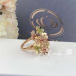 Van Cleef & Arpels Frivole Ring, 8 Flowers Rose Gold, Emerald, Ruby Vcarp7se00 (2)