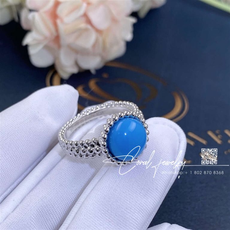 Van Cleef & Arpels Perlée Couleurs Ring White Gold, Turquoise Vcarp4dq00 (1)