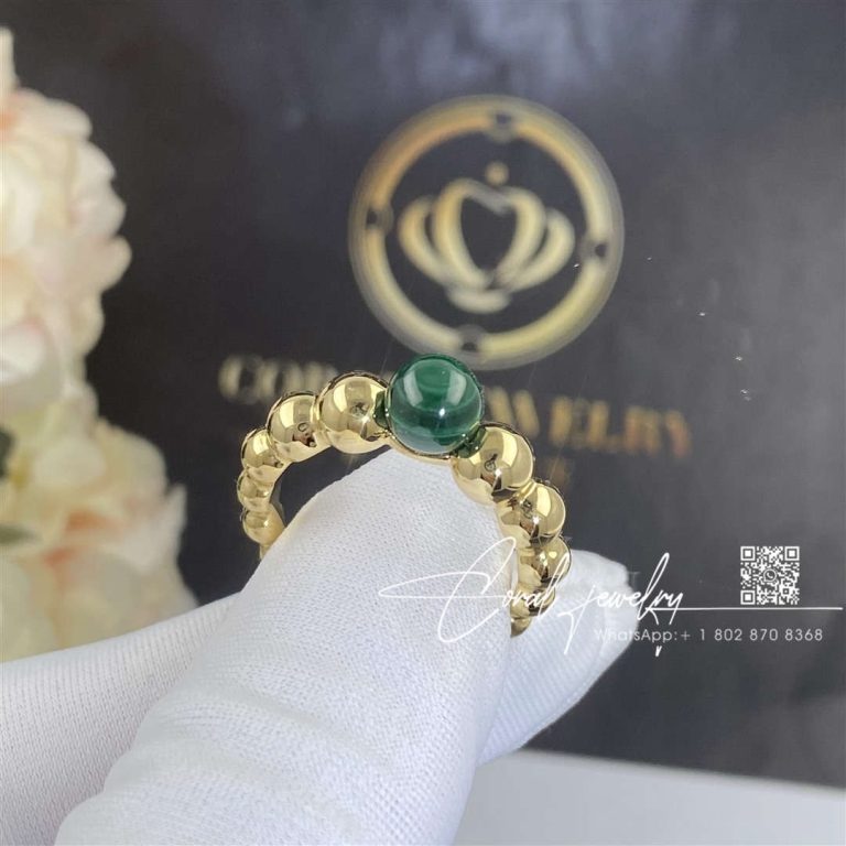 Van Cleef & Arpels Perlée Couleurs Variation Ring Yellow Gold, Malachite Vcaro5m200 (1)