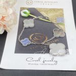 Van Cleef & Arpels Magic Alhambra Bracelet, 5 Motifs White Gold, Chalcedony, Mother Of Pearl Vcarl62400 (7)