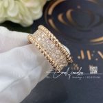 Van Cleef & Arpels Perlée Diamonds Ring, 3 Rows Rose Gold, Diamond Vcarn9we00 (5)