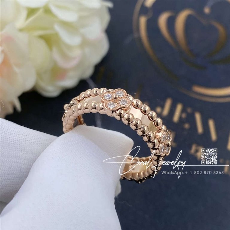 Van Cleef & Arpels Perlée Sweet Clovers Ring Rose Gold, Diamond Vcarp6ml00 (3)