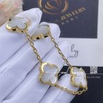 Van Cleef & Arpels Pure Alhambra Bracelet, 4 Motifs Yellow Gold, Mother Of Pearl Vcara36300 (3)