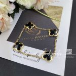 Van Cleef & Arpels Pure Alhambra Bracelet, 4 Motifs Yellow Gold, Onyx Vcarb13400 (6)