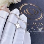 Van Cleef & Arpels Sweet Alhambra Bracelet White Gold, Mother Of Pearl Vcarf68800 (2)