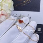 Van Cleef & Arpels Sweet Alhambra Heart Bracelet Rose Gold, Carnelian Vcarn59l00 (3)