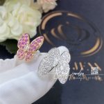 Van Cleef & Arpels Two Butterfly Between The Finger Ring White Gold, Diamond, Sapphire Vcaro3m500 (5)