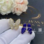 Van Cleef & Arpels Two Butterfly Between The Finger Ring Yellow Gold, Diamond, Lapis Lazuli Vcarp3dn00 (3)