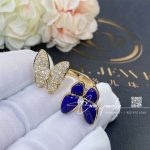 Van Cleef & Arpels Two Butterfly Between The Finger Ring Yellow Gold, Diamond, Lapis Lazuli Vcarp3dn00 (4)