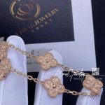 Van Cleef & Arpels Vintage Alhambra Bracelet, 5 Motifs 18k Rose Gold Vcarn9t300 (3)