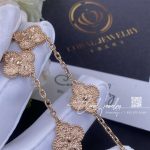 Van Cleef & Arpels Vintage Alhambra Bracelet, 5 Motifs 18k Rose Gold Vcarn9t300 (4)