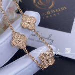 Van Cleef & Arpels Vintage Alhambra Bracelet, 5 Motifs 18k Rose Gold Vcarn9t300 (5)