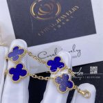 Van Cleef & Arpels Vintage Alhambra Bracelet, 5 Motifs Yellow Gold, Lapis Lazuli (3)